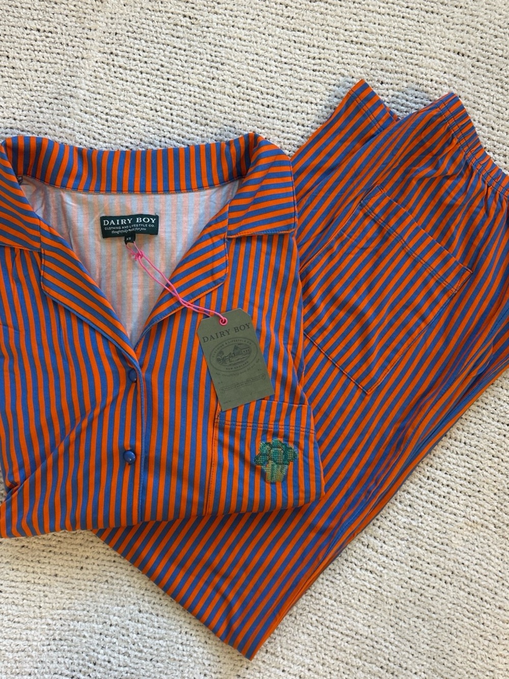 Dairy Boy ‘Garden Bed Sleep Set’ in Penny Lane 🥦 Size XS